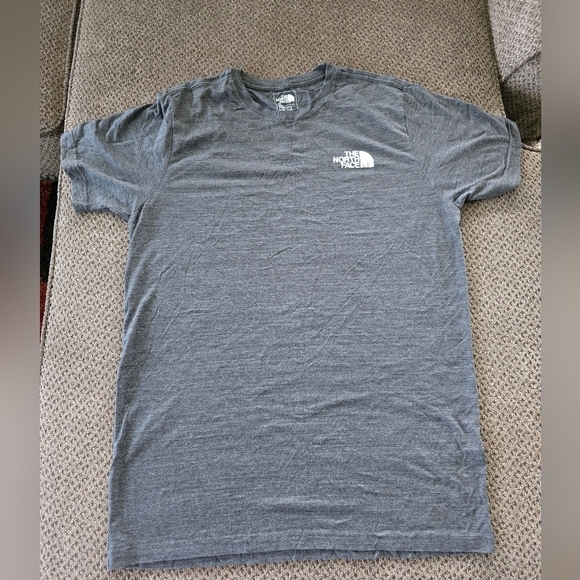 The North Face Classic Tee Shirt Men Sz L Gray Logo Short Sleeve Athleisure - Picture 8 of 13